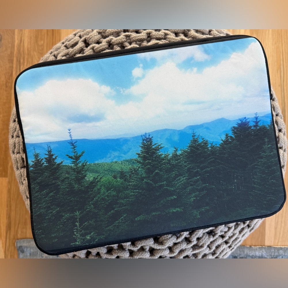 Scenic Forest and Mountain Laptop Padded Sleeve